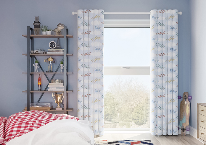 Flying Ace, Rainbow - Made to Measure Curtains - Image 3